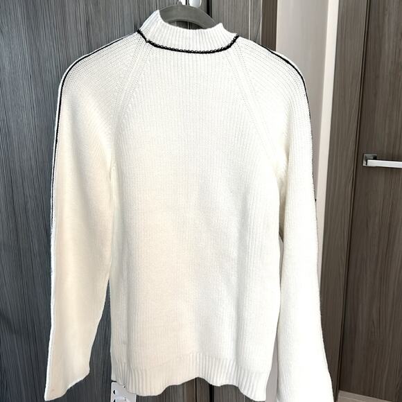 Commense Sweaters - NWT REVOLVE & MINIMALIST lovers COMMENSE white sweater w black piping S